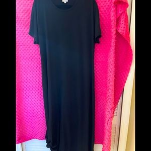LuLaRoe Long Black Dress 2X